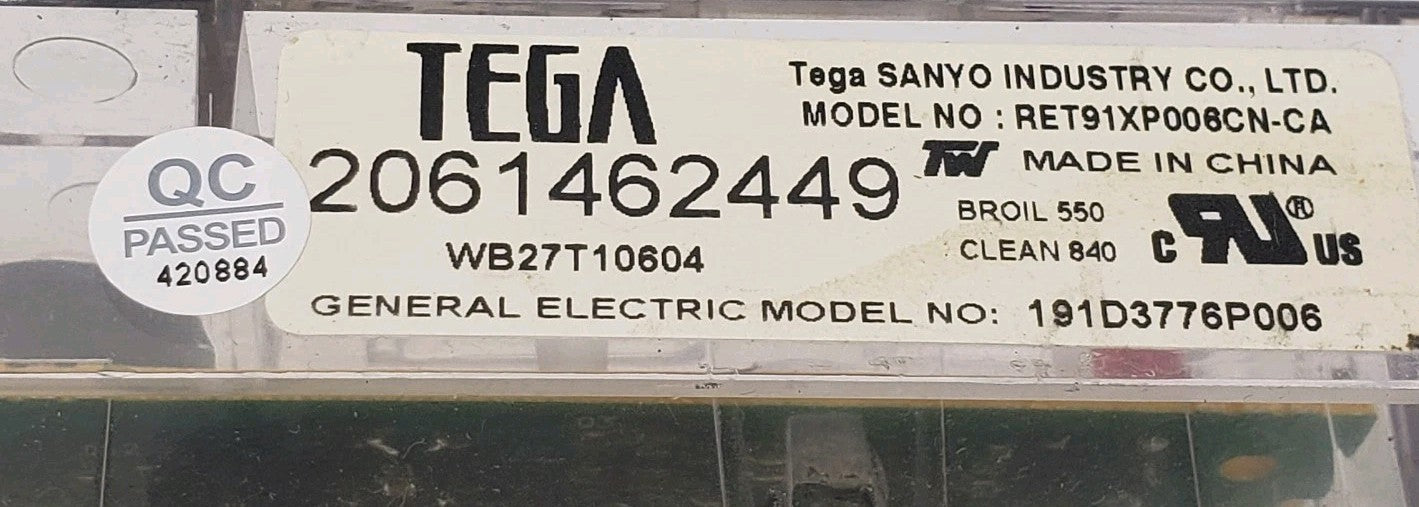 OEM Replacement for GE Oven Control WB27T10604