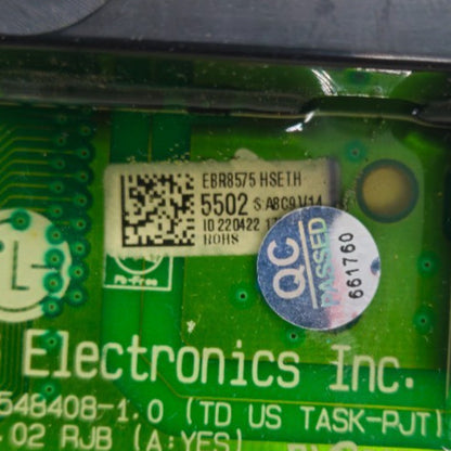 OEM Replacement for LG Washer Control Board EBR85755502
