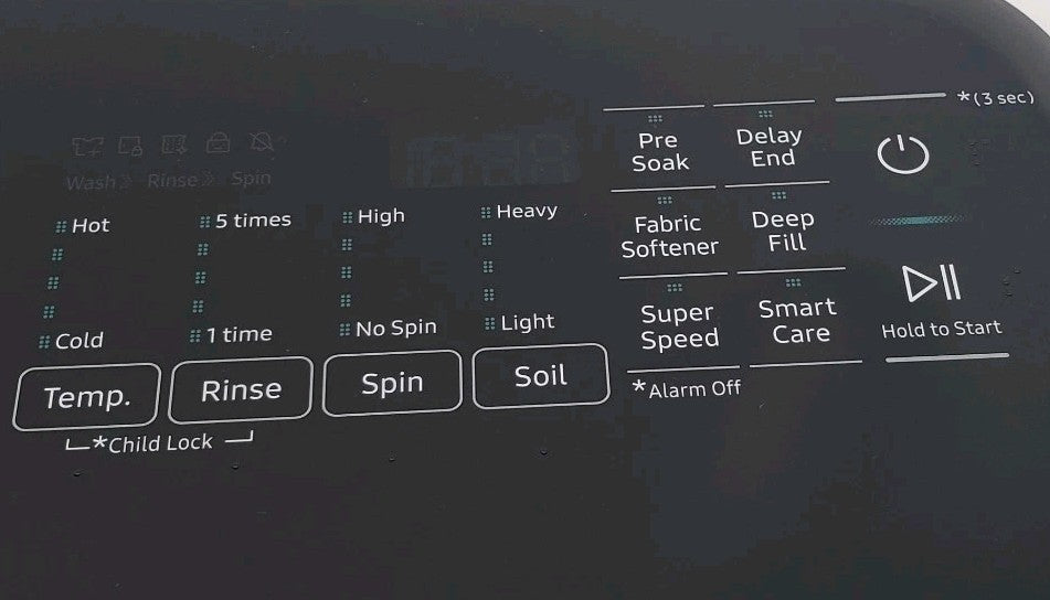 OEM Replacement for Samsung Washer Control Panel DC97-21544E