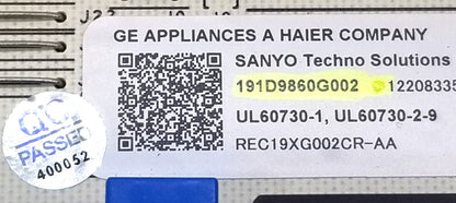 OEM Replacement for GE Range Control 191D9860G002