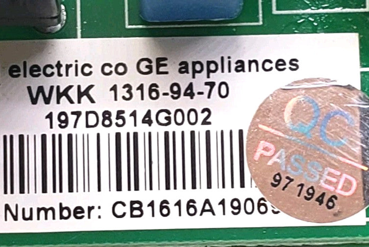 OEM Replacement for GE Fridge Control Board 197D8514G002