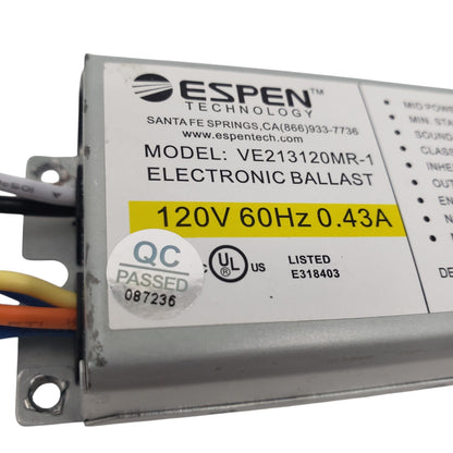 New OEM Espen Electronic Ballast VE213120MR-1