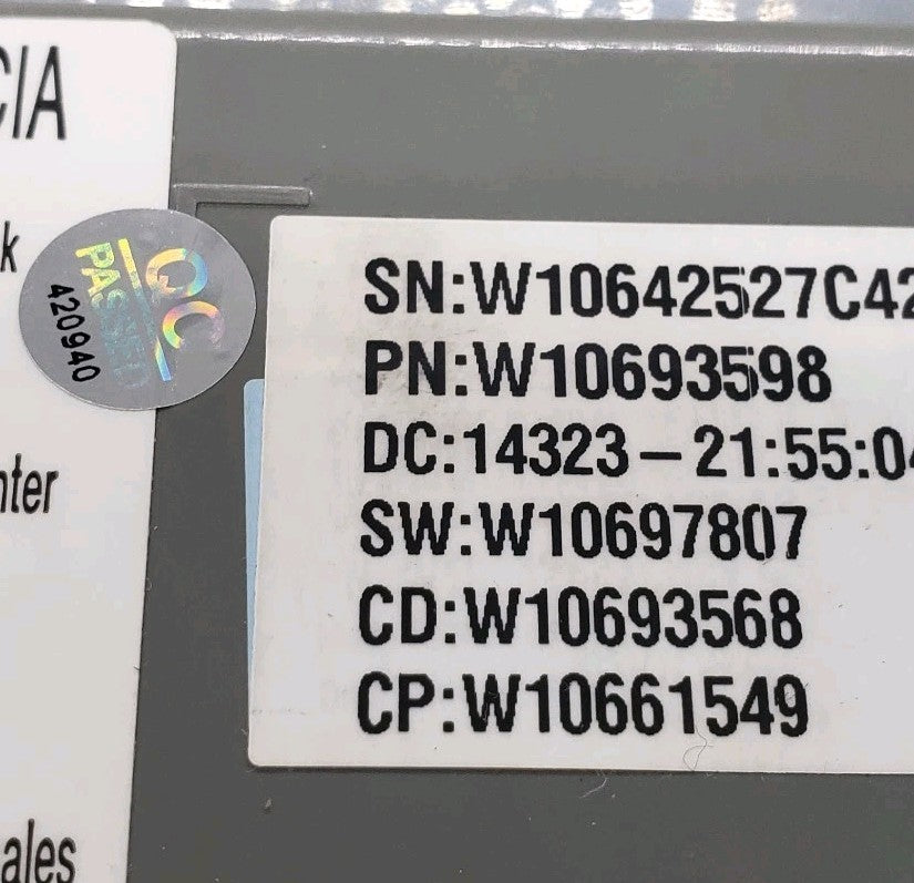 OEM Replacement for Whirlpool Washer Control W10693598