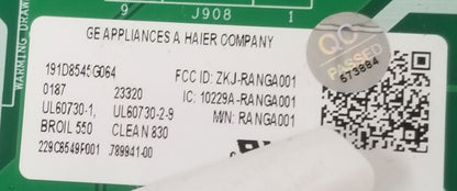 Genuine OEM Replacement for GE Range Control 191D8545G064