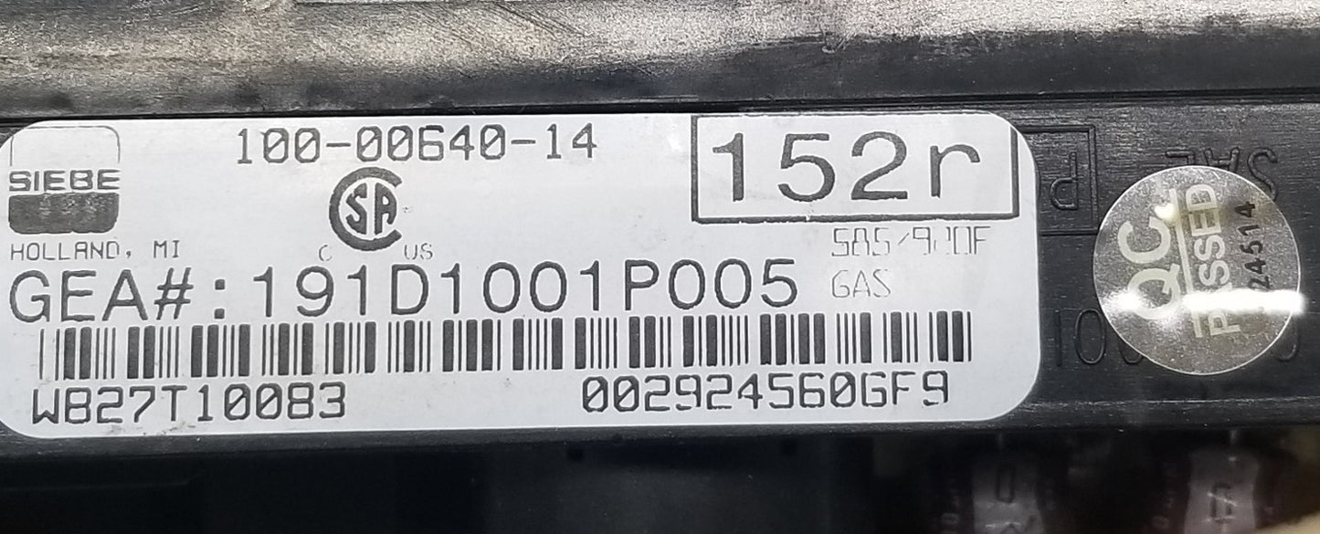 OEM Replacement for GE Range Control 191D1001P005