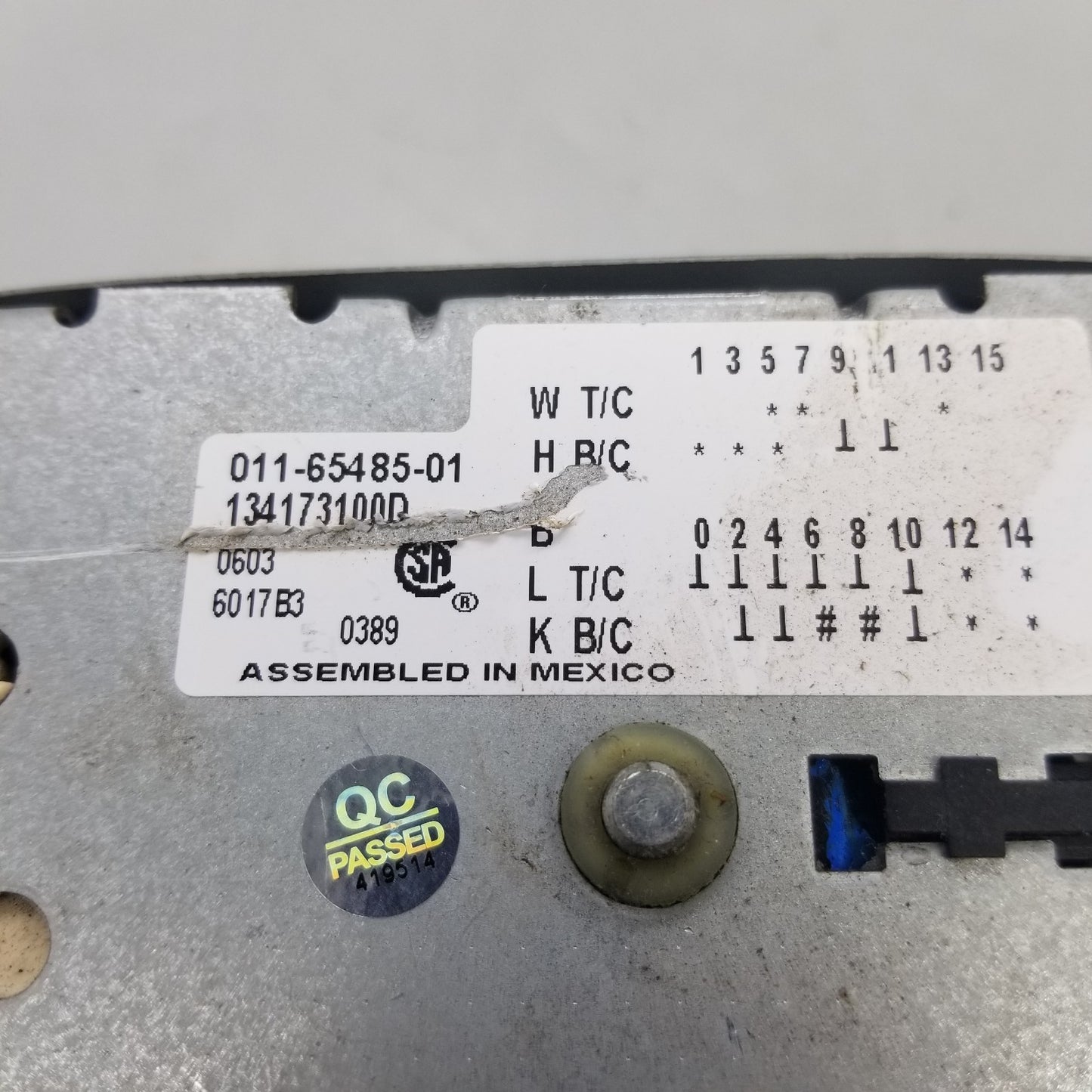OEM Replacement for Frigidaire Washer Timer 134173100D