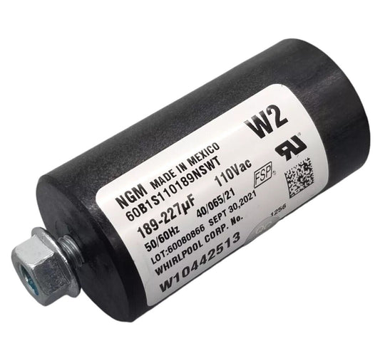 New Genuine OEM Replacement for Whirlpool Dryer Capacitor W10442513