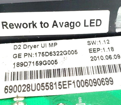 OEM Replacement for GE Dryer Control 175D6322G005 WE4M513 ⭐     ⭐