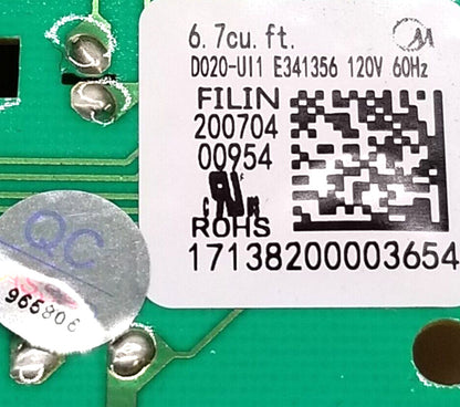 OEM Replacement for Midea Dryer Control  17138200003654