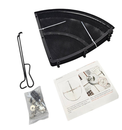 Fire Pit Spark Screen 22 Inch with Handle  Poker