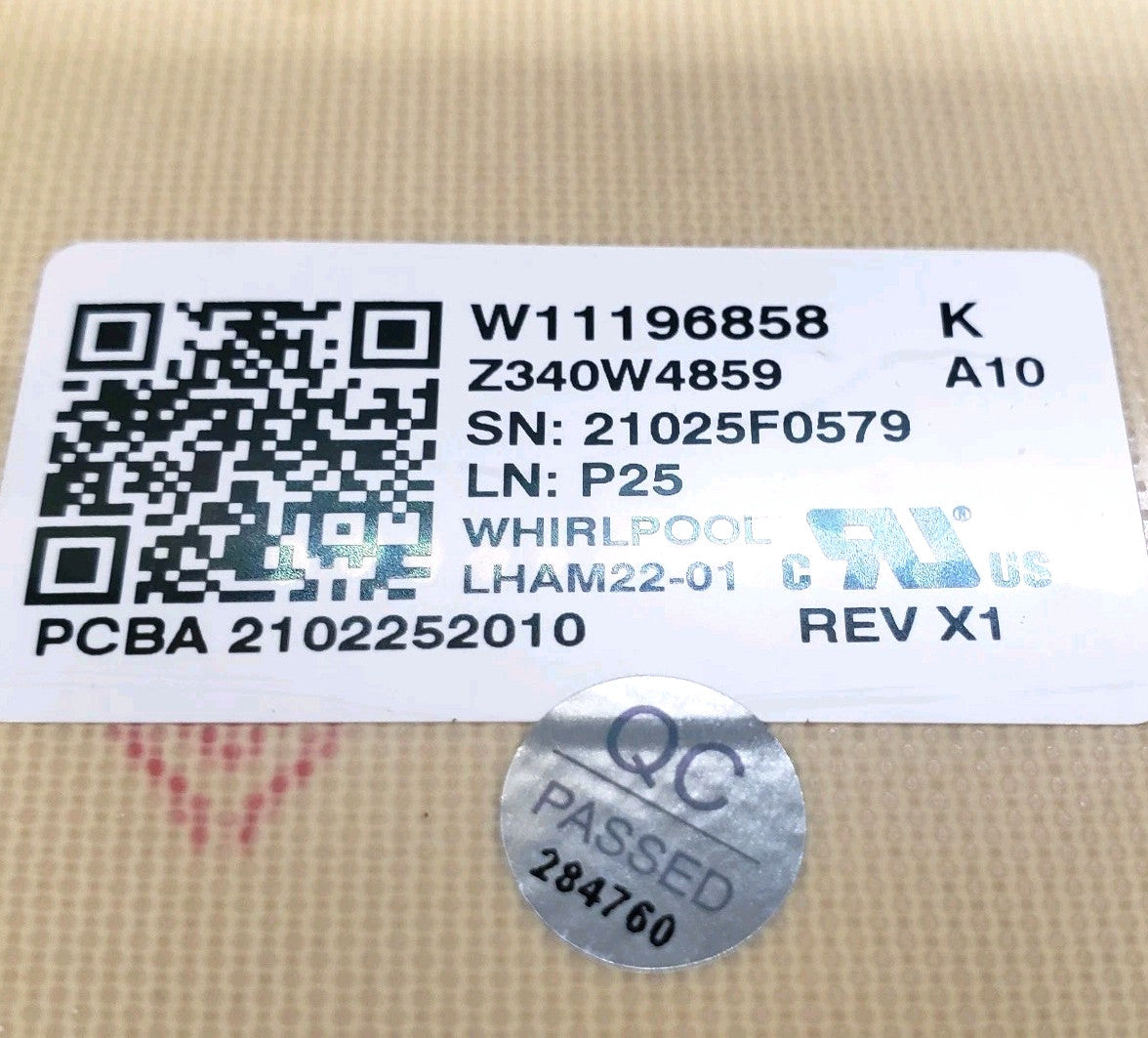 OEM Replacement for Whirlpool Washer Control W11196858