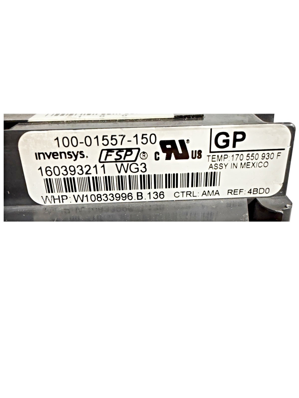 OEM Replacement for Whirlpool Range Control W10833996