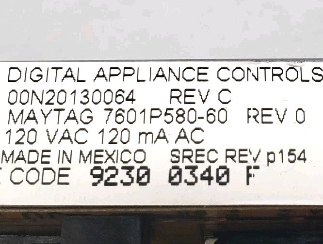 OEM Replacement for JENNAIR Oven Control Board 7601P580-60