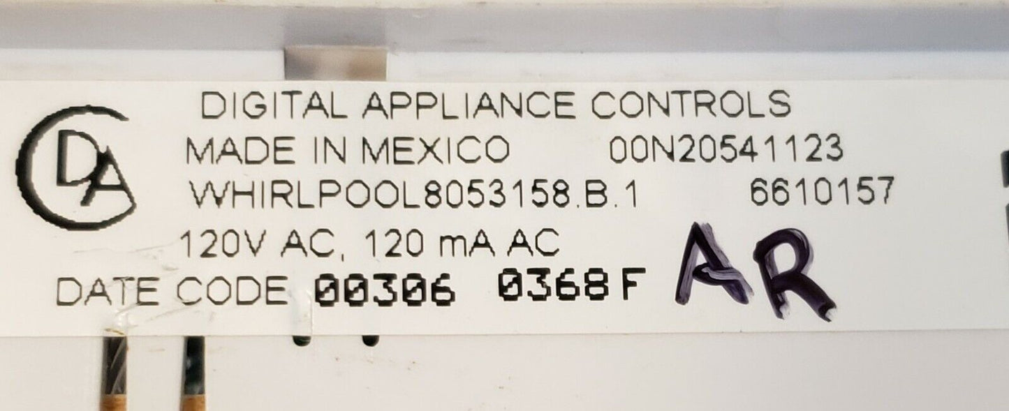 Genuine OEM Replacement for Whirlpool Range Control 8053158