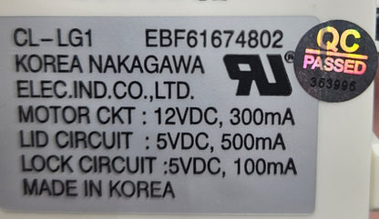 New OEM Replacement for LG Washer Lid Lock EBF61674802