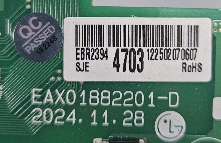 OEM Replacement for LG Range Control Board EBR23944703