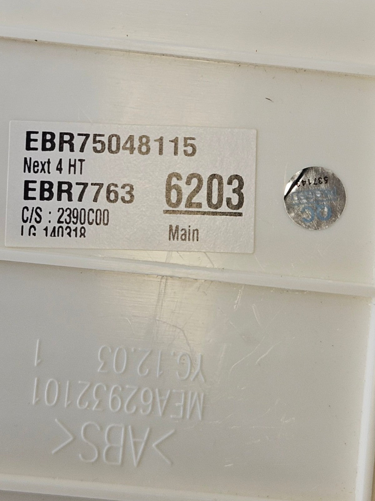 OEM Replacement for LG Washer Control EBR79950229