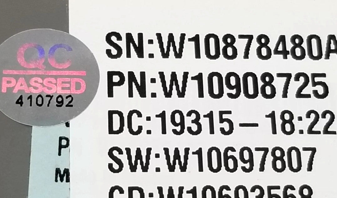 OEM Replacement for Whirlpool Washer Control W10908725