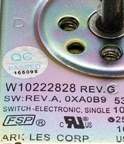 OEM Replacement for KitchenAid Cooktop Switch W10222828