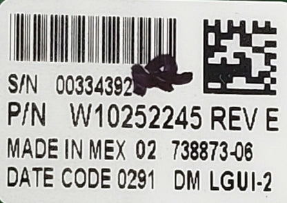 Replacement for Whirlpool Dryer Control  W10252245