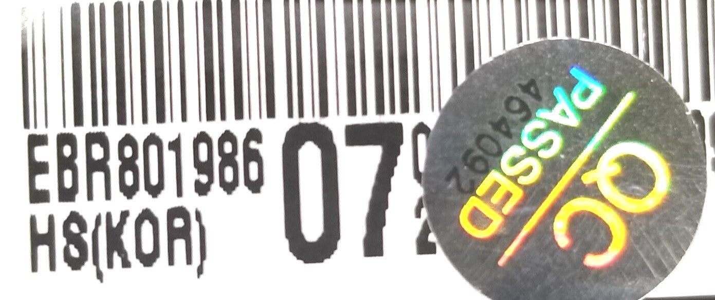 OEM Replacement for LG Washer Main Control EBR80198607