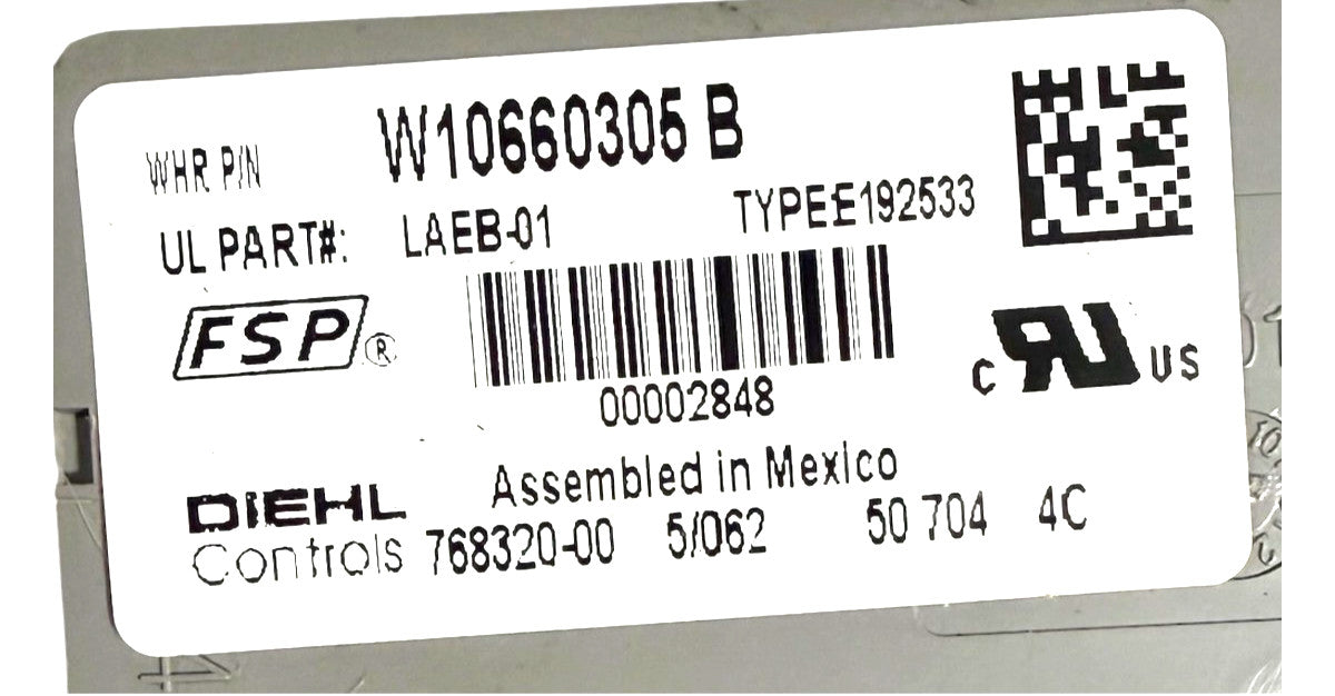 OEM Replacement for Whirlpool Washer Control W10660305