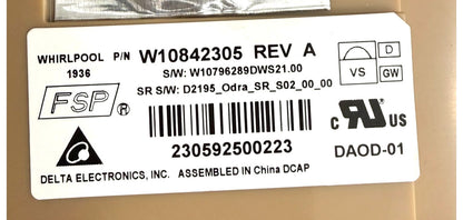 New Replacement for Whirlpool Dishwasher Control W10842305