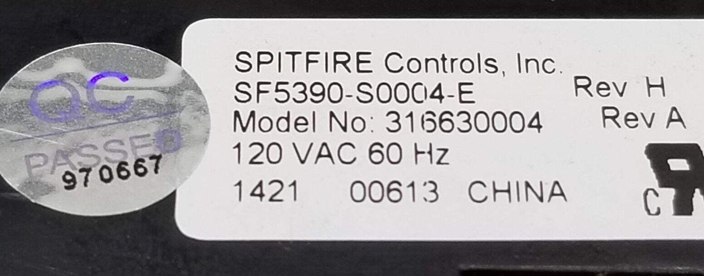 OEM Replacement for Frigidaire Range Control 316630004