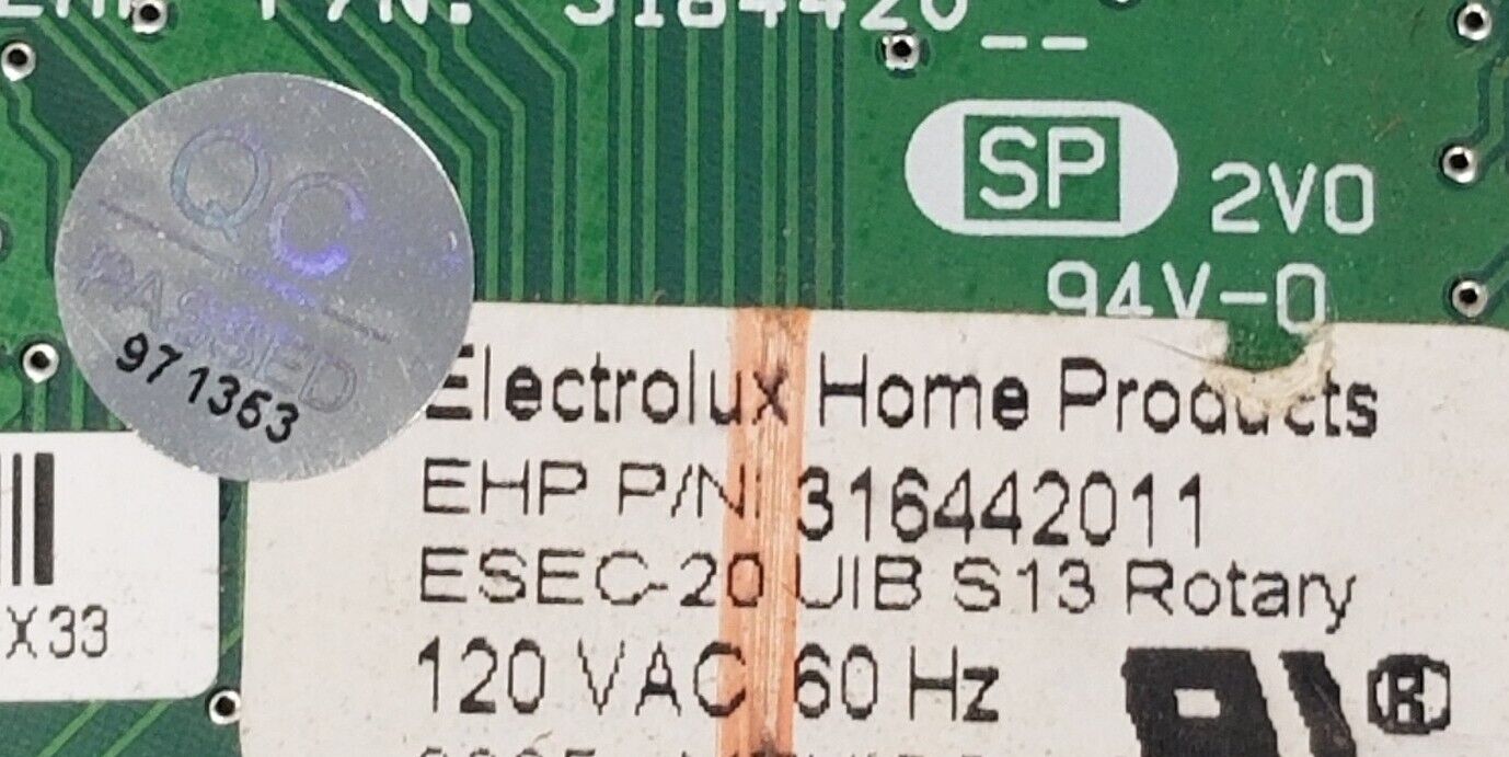 OEM Replacement for Frigidaire Range Control 316442011