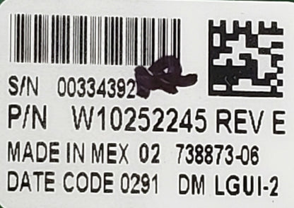 Replacement for Whirlpool Dryer Control W10252245