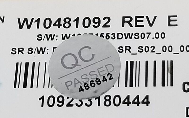 Genuine OEM Replacement for Kenmore Dishwasher Control W10481092