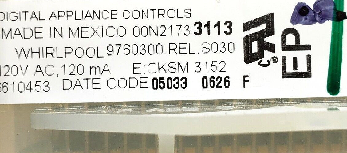 ⭐️Genuine OEM Replacement for Whirlpool Range Control 9760300🔥