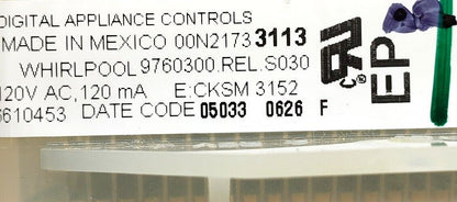 ⭐️Genuine OEM Replacement for Whirlpool Range Control 9760300🔥