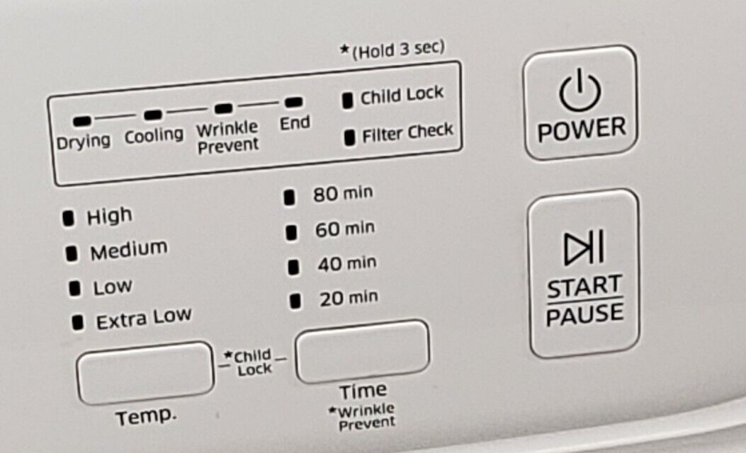 OEM Replacement for Samsung Dryer Control Panel DC92-01736A