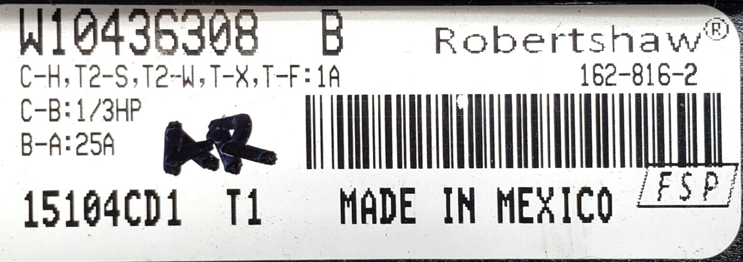 OEM Replacement for Whirlpool Dryer Timer  W10436308B