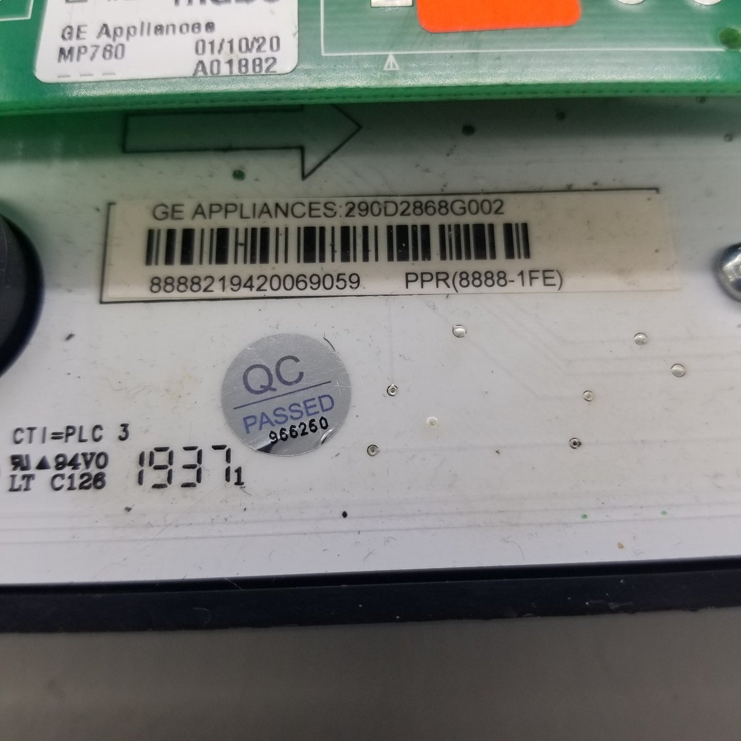 OEM Replacement for GE Dryer Control Board 290D2868G002