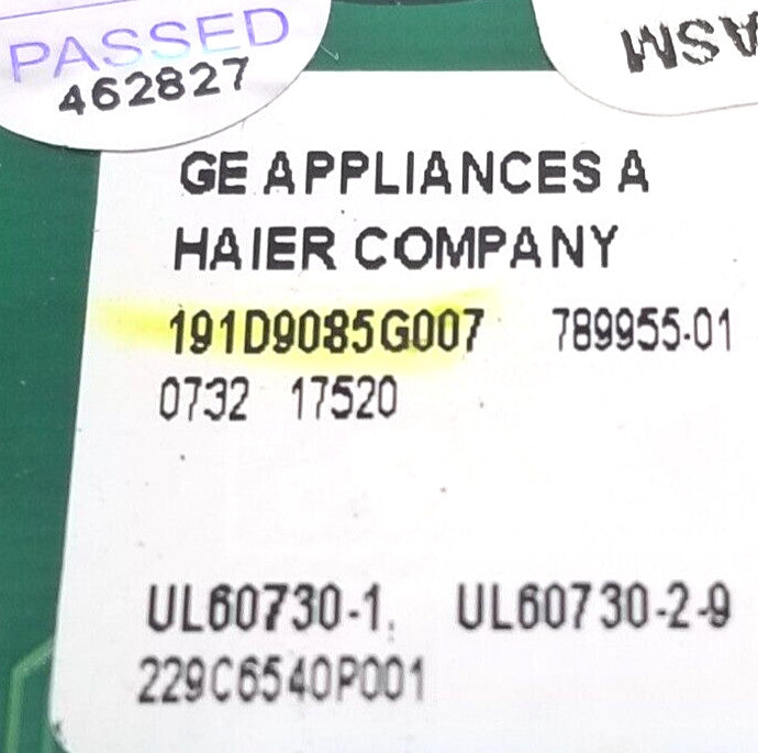 OEM Replacement for GE Display Control 191D9085G007