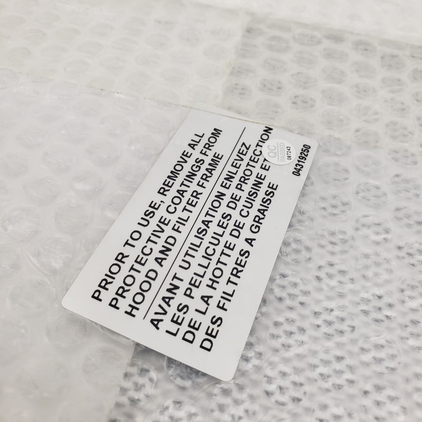 New OEM Replacement for Broan Fume Hood Grease Filter SB08087292