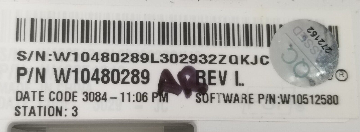 OEM Replacement for Whirlpool Washer Control W10480289   ~   ~