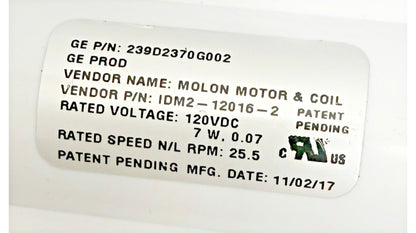 OEM Replacement for GE Fridge Auger Motor 239D2370G002
