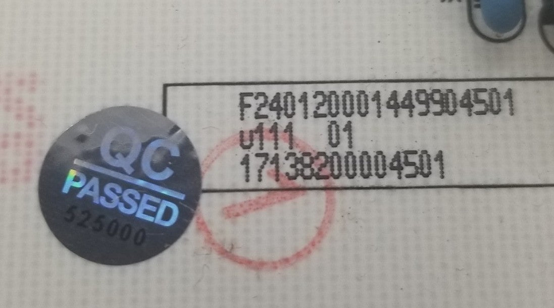 OEM Replacement for Midea Dryer Control  17138200004501