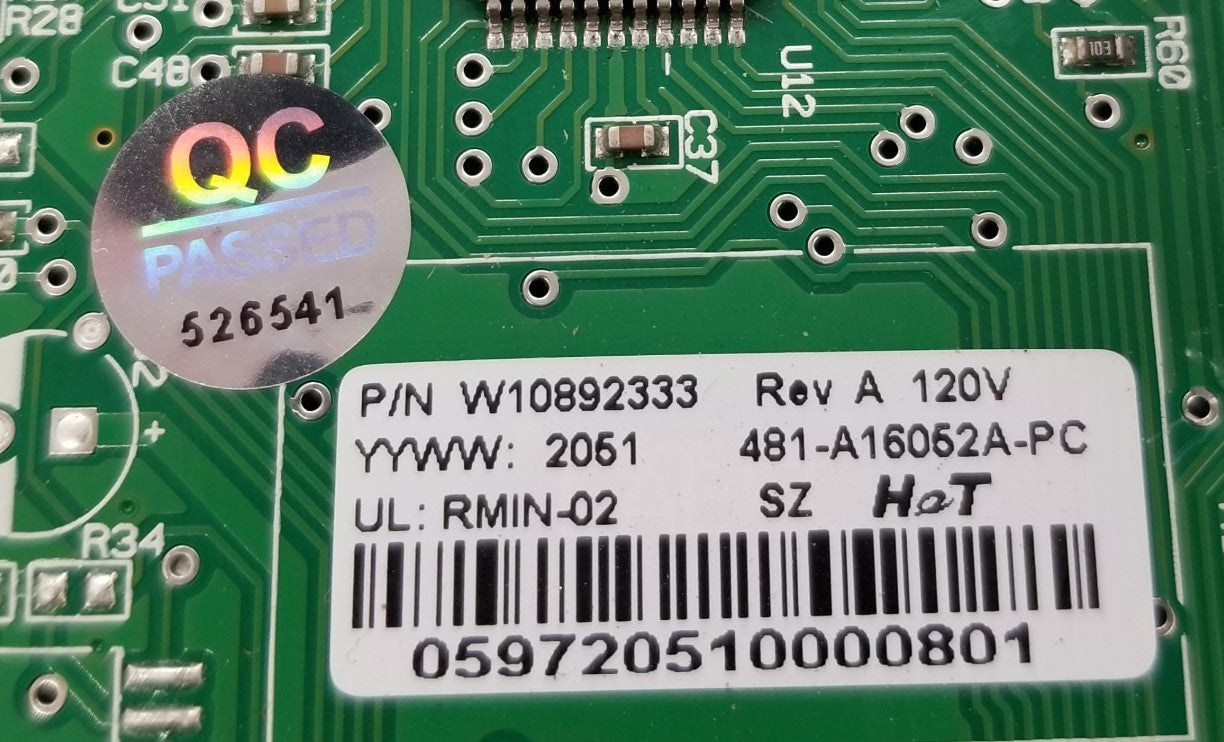 OEM Replacement for Whirlpool Fridge Control W10892333