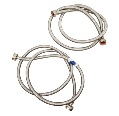 New OEM Replacement for Electrolux Washer Braided Stainless Hoses (2) 5304503341