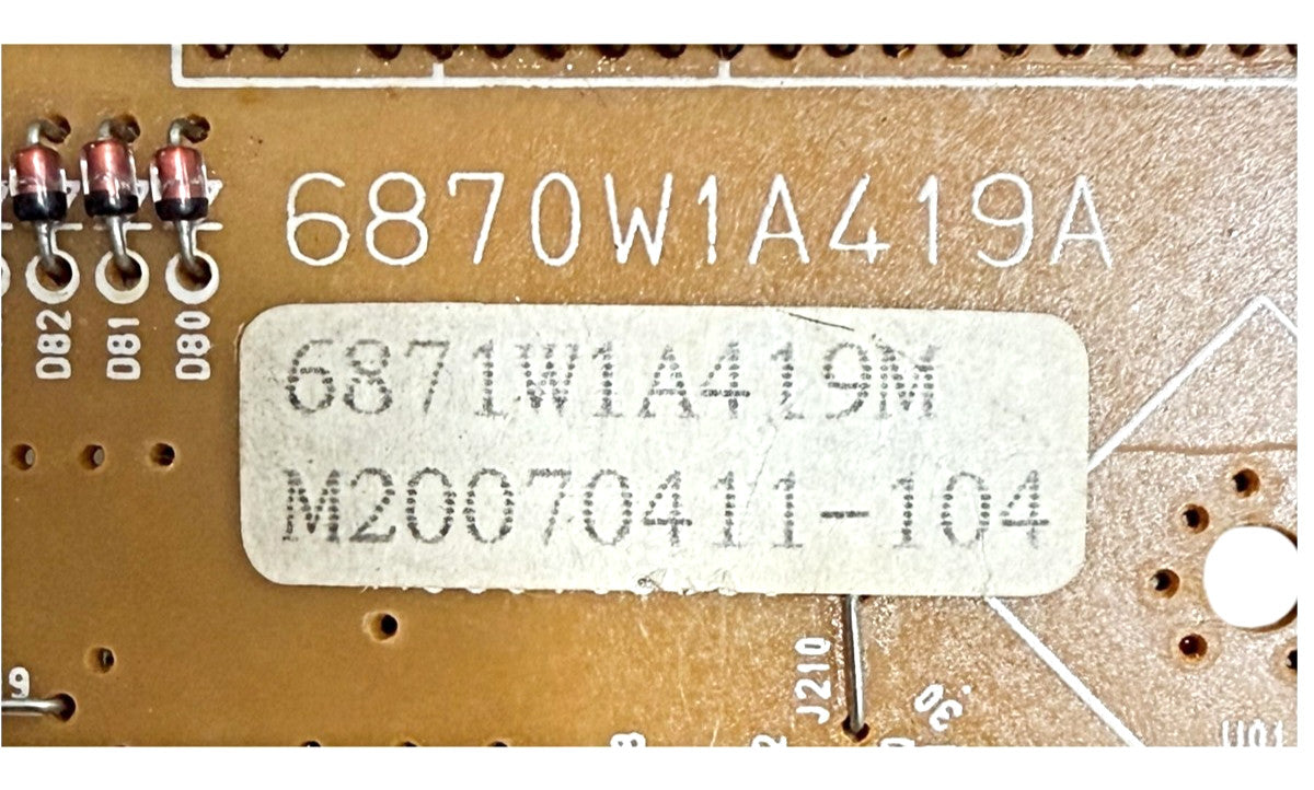OEM Replacement for LG Microwave Control 6871W1A419M
