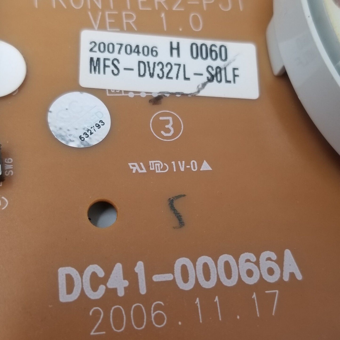 OEM Replacement for Samsung Dryer Control MFS-DV327L-SOLF