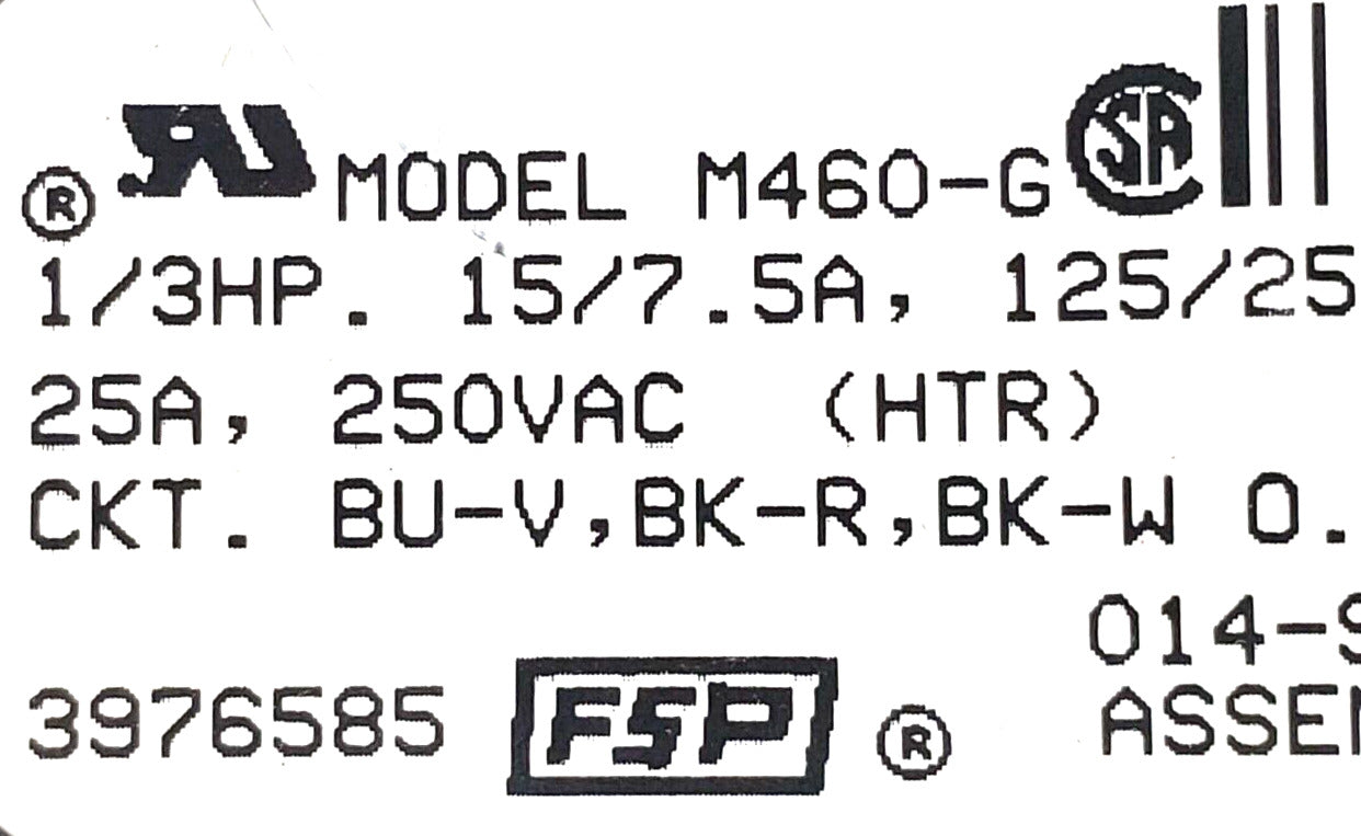 OEM Replacement for Whirlpool Dryer Timer 3976585