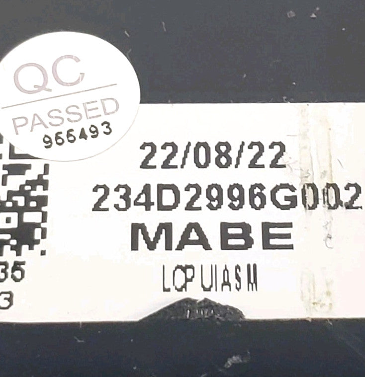 OEM Replacement for GE Dryer Control Panel  234D2996G002