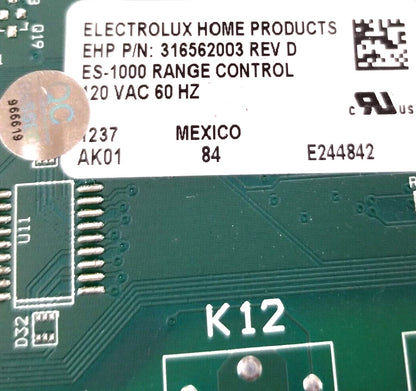 OEM Replacement for Frigidaire Range Control  316562003