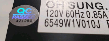 New OEM Replacement for LG Microwave Cooling Fan 6549W1V010J  1-Yr