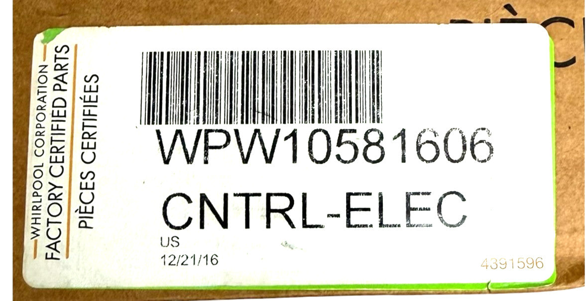 New Replacement for Whirlpool Fridge Control W10581606